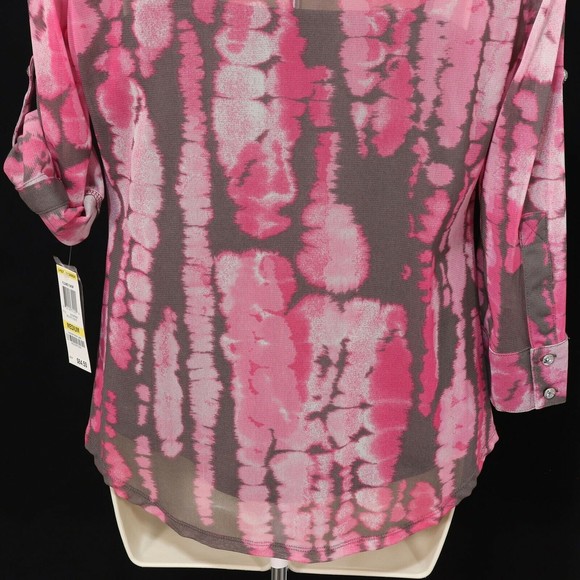 INC International Concepts Womens Tie Dye Mesh Shirt & Cami M Medium Pink NEW - Picture 7 of 11